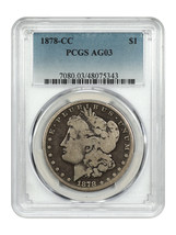 1878-CC $1 Pcgs AG03 - £142.14 GBP