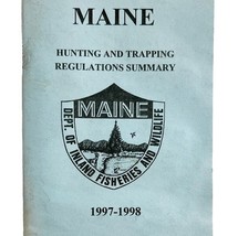 Maine 1997-98 Hunting &amp; Trapping Regulations Vintage 1st Printing Bookle... - $376.75 MXN