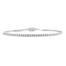 Authenticity Guarantee 
Round Diamond Tennis Bracelet 14K White Gold, 7 Inche... - £2,971.80 GBP