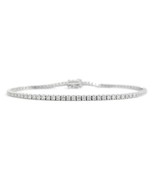 Authenticity Guarantee 
Round Diamond Tennis Bracelet 14K White Gold, 7 ... - £2,960.78 GBP