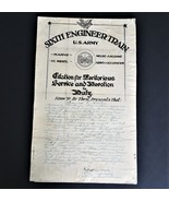 WW I 6th Engineer Batalion Citation Meritorious Service and Devotion Eph... - $99.99