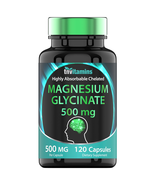 Magnesium Glycinate 500Mg per Capsule - 120 Count | Health Concerns: Sle... - €28,10 EUR