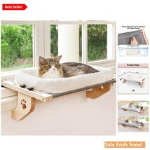 Elegant Cat Window Seat with Fluffy Cushion, Fits Large Cats - 21.7''L x... - $52.42