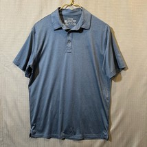 Ariat Tek Shirt Mens Medium Blue Fitted Performance Polo Workwear Summer... - $14.43