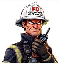 Firefighter Fire Department WHITE HELMETS KILL BRAIN CELLS Firefighter D... - $90.49 MXN+