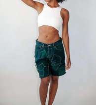 Knotwtr patched denim shorts in Green - £91.12 GBP