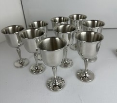 Pewter Preisner  Set of 9 Wine Goblets #2150 Gloss Finish New No Box 6.5... - £32.77 GBP