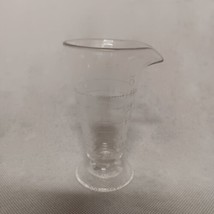 Glass Beaker 2 Ounce 16 Imperial Teaspoon Etched Graduations Pedestal Base - £15.89 GBP