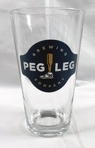 Peg Leg Brewing Co Beer Pint Glass 14 oz Captain Jack Pegleg Morgan Nebraska - $21.73