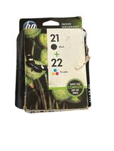 Genuine HP 21 22   Combo Pack Ink Cartridges 2011 OEM NEW C9509FN - $11.20 CAD