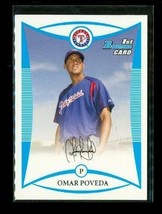 2008 Topps 1ST Bowman Baseball Trading Card BP92 Omar Poveda Texas Rangers - £3.85 GBP