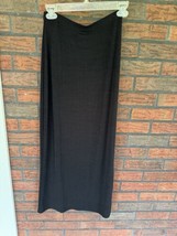 Vintage Solid Black Bentley Pull On Skirt Small Elastic Waist Maxi Long ... - £7.25 GBP