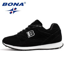 BONA 2021 New Arrival Suede Leather Men Casual Shoes Fashion Flat Shoes Man Lace - £51.52 GBP