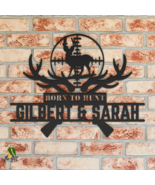 Custom Name Born to Hunt Metal Camping Sign - Perfect Gift for Outdoor C... - $55.67 CAD+