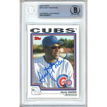 Dusty Baker Chicago Cubs Auto 2004 Topps Baseball Card #272 Signed BAS Auth Slab - £55.05 GBP