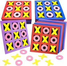Tic Tac Toe Pack of 24 5&quot;x5&quot; Foam Tic Tac Toe Mini Board Game for Kids Children&#39; - £18.56 GBP
