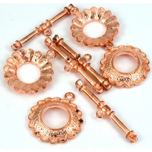 Bali Flower Toggle Clasp Copper Plated 24.5mm Approx 4 - £6.29 GBP