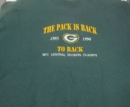 Green Bay Packers Large Sweatshirt LEE USA Cotton/Polyester Blend Green &amp; Yellow - £14.47 GBP