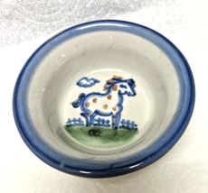 M A Hadley Pottery Small Rim Serving Bowl Horse Hand Painted 4.5 Inch - $18.32