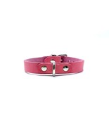 Pink 3/4&quot; Leather Day Collar &amp; Silver Hardware in Mona, Sub Choker, BDSM... - £35.39 GBP