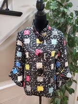 Joseph Ribkoff Women&#39;s Black 100% Polyester Long Sleeve Button Front Jacket 8 - £58.84 GBP