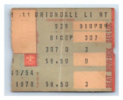 Primary image for Neil Jung Crazy Horse Konzert Ticket Stumpf September 29 1978 Uniondale New York