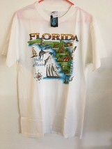 Florida Vtg T Shirt Wings Beachwear Jerzees Tag Deadstock Size M Atlantic Ocean - £31.26 GBP