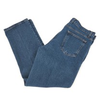 Saddlebred Mens Jeans 38x32 Blue Classic-Fit Straight Comfort Stretch - $19.78