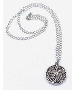 Solomon&#39;s Pentagram Amulet Pendant Silver Chain Sterling Jewelry Size 18 - $1,018.63 MXN