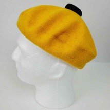 Vintage Basque Mens Yellow Wool Beret Small Medium - $14.00