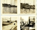 4 Tarpon Springs Florida Sponge Boat Black &amp; White Photos 1930 - $27.79