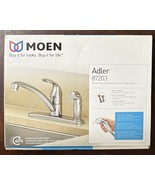 MOEN Adler Single-Handle Low Arc Kitchen Faucet in Chrome with Side Sprayer - $90.88 CAD