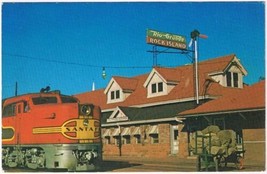 Postcard Train Colorado Springs Denver &amp; Rio Grande Chicago Rock Island Pacific - £3.08 GBP