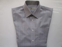 Nordstrom Smartcare Traditional Fit Plaids Men’s Dress Shirt Brown 14.5 | 32 - £26.02 GBP