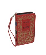 Red and Gold Book of Love Wallet ID Holder Snap Close Novelty Fashion Wr... - £19.99 GBP
