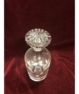 Heavy base glass crystal decanter thick stopper clear 10 INCH  container... - £50.76 GBP