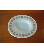 Pyrex corning butterfly gold pattern gravy boat under plate  made in USA - £17.82 GBP