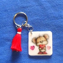 Sweet Little Love Bear - Handmade Keychain - $15.00