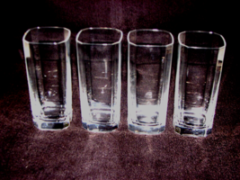 Libby Highball Drinking Glasses (4) 12 oz. Clear Crystal Water Glasses - £19.70 GBP