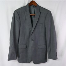 Calvin Klein 40R Gray Extreme Slim Wool Peak Lapel 2Btn Blazer Suit Sport Coat - £27.32 GBP