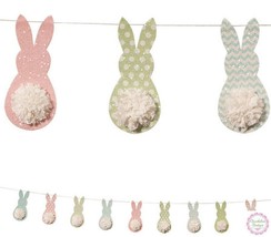 Bethany Lowe Spring Easter &quot;Happy Tails Garland&quot; TL9401 - £18.33 GBP