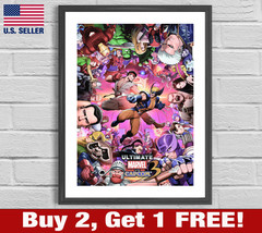 Ultimate Marvel vs Capcom 3 Cast Wolverine Ryu 18&quot; x 24&quot; Anime Poster Print - £10.66 GBP