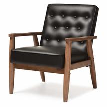 Baxton Studio BBT8013-Black Chair armchairs,Wood, Black - £192.69 GBP