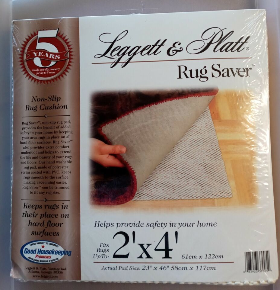NON-SLIP RUG SAVER CUSHION LEGGETT &amp; PLATT 23&quot; X 46&quot; FITS RUGS UP TO 2&#39; ... - $8.86