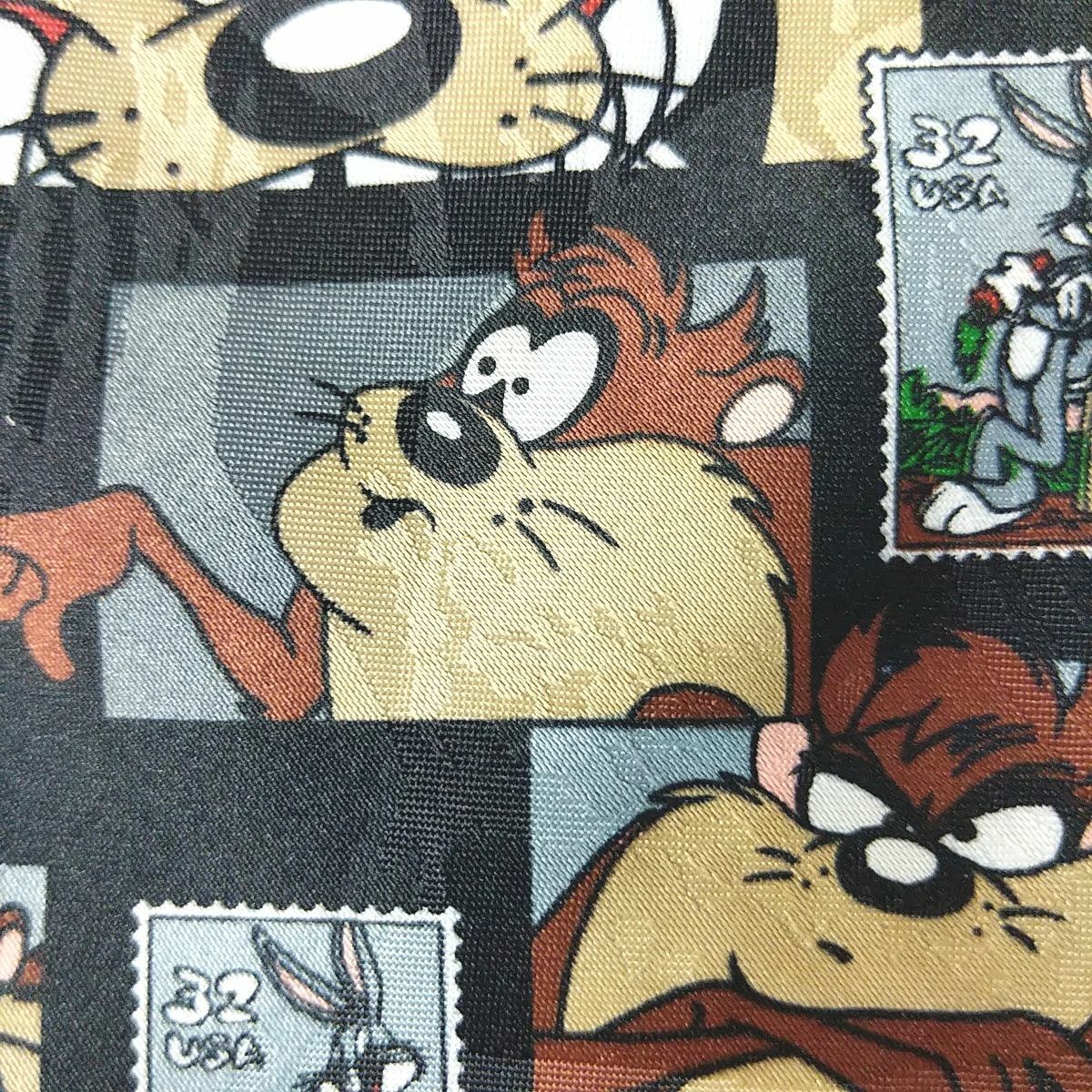 Looney Tunes Stamp Collection Taz Tasmanian Devil Bug Bunny Novelty Necktie Item image 2