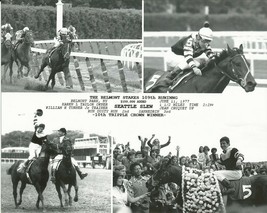 1977 - SEATTLE SLEW - 4 Photo Belmont Stakes Composite - 10&quot; x 8&quot; - £15.80 GBP