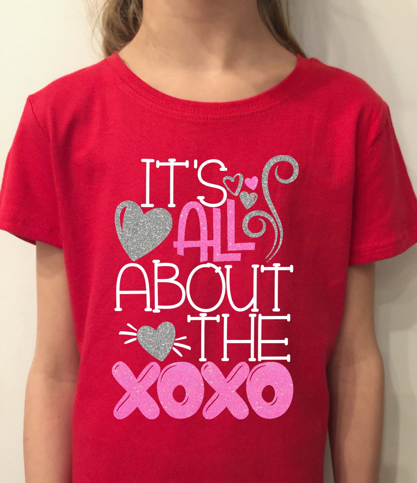 Valentines Day Shirt for Girls, XOXO Shirt for Girls, It's All About the XOXO's