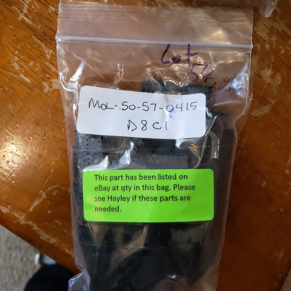NEW LOT of 50 Molex Crimp Connectors 10 Position Single Row Latch # 50-5... - $22.79