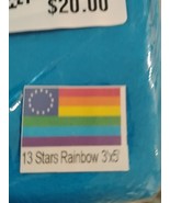13 Star Rainbow Flag 3x5ft Rainbow Pride Flag LGBT LGBTQIA Betsy Ross Ra... - $2.99