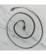 Silver Tone Flat Chain Link Purse Handbag Bag Replacement Strap - £13.22 GBP